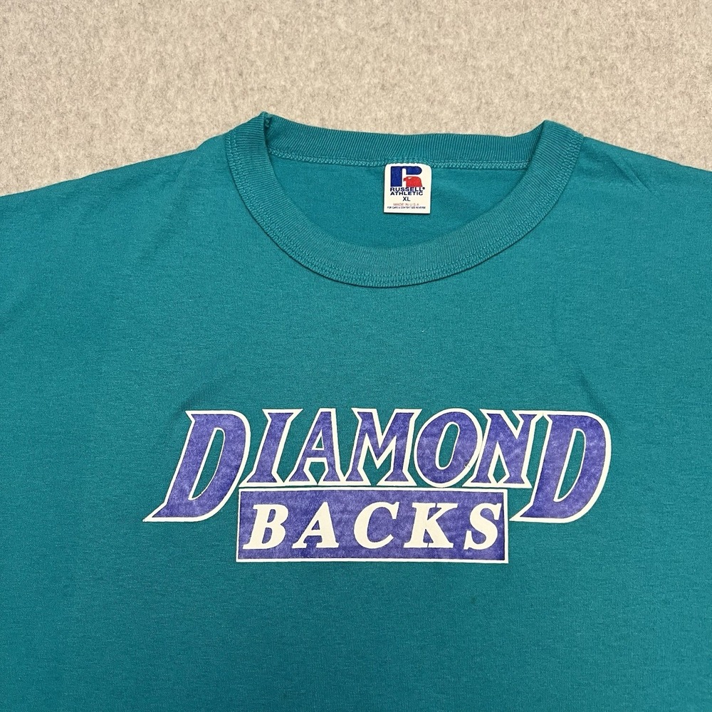 Vtg Arizona Diamond Backs Russell Athletic Shirt Mens XL Single Stitch 90's Y2K